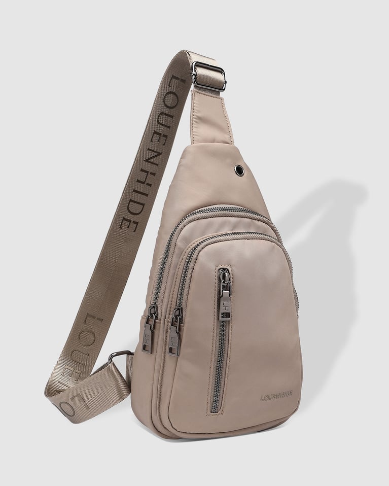Louenhide Boyd Nylon Sling Bag Beige