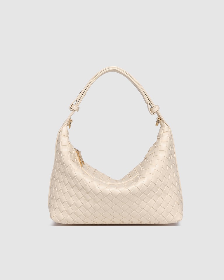 Louenhide Madeline Shoulder Bag Woven Vanilla