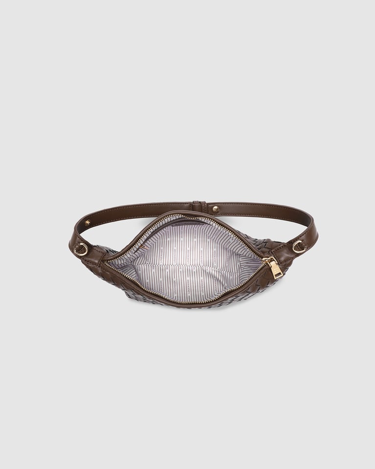 Louenhide Madeline Shoulder Bag Woven Chocolate