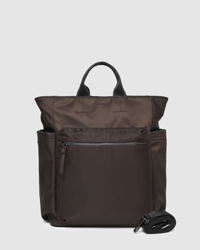 Bronx Nylon Backpack - Chocolate