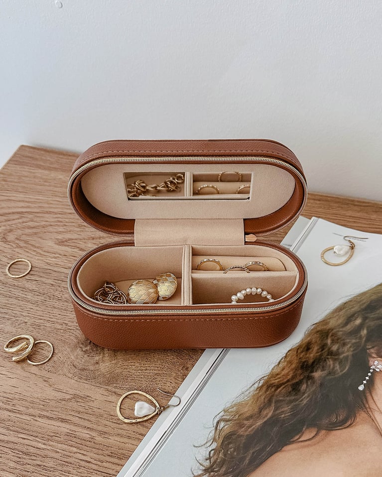 Louenhide Charlee Jewelry Box Tan