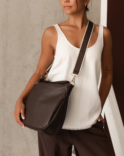 Nadia Shoulder Bag - Chocolate - Lifestyle