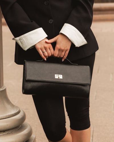 Delaney Clutch Crossbody  - Black - Lifestyle