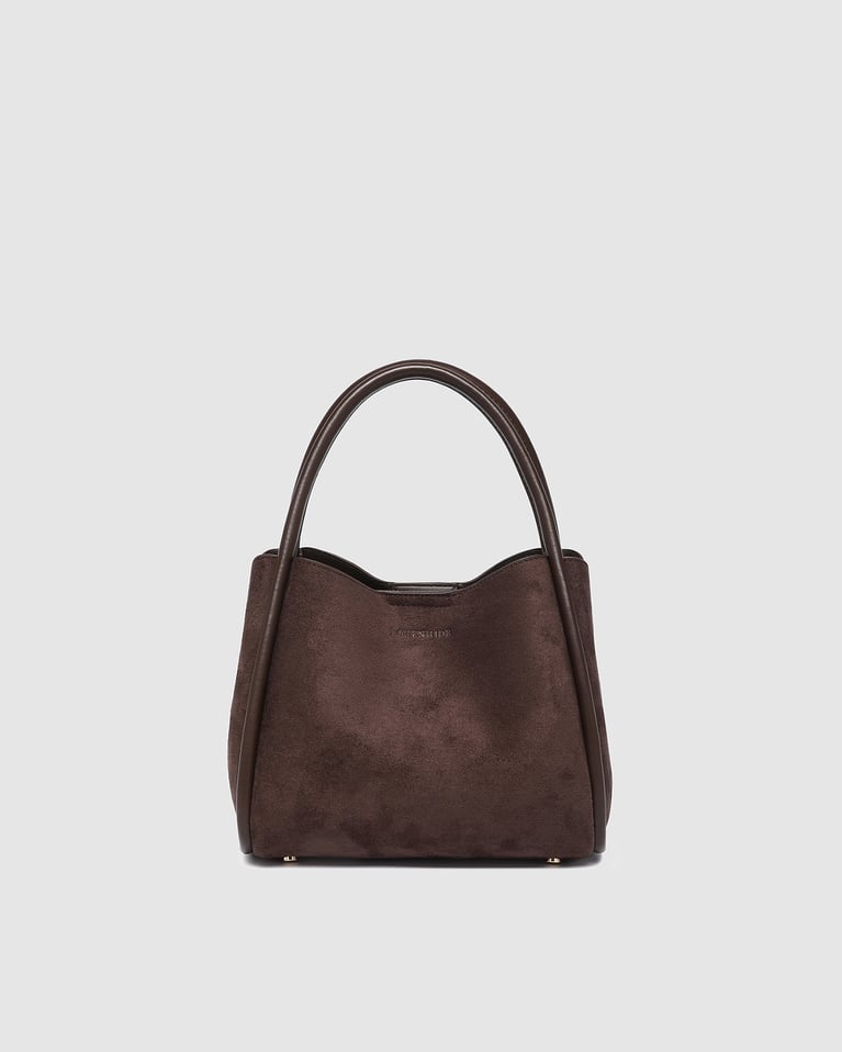 Louenhide Steffie Suede Mini Tote Bag  Chocolate