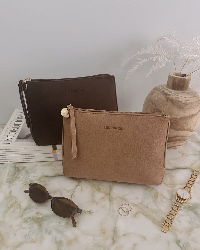 Louenhide The Everyday Suede Pouch Chocolate