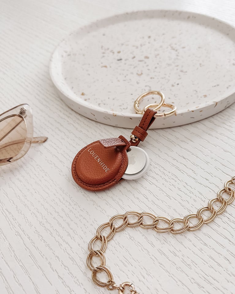 Louenhide Opal Airtag Keyring Tan