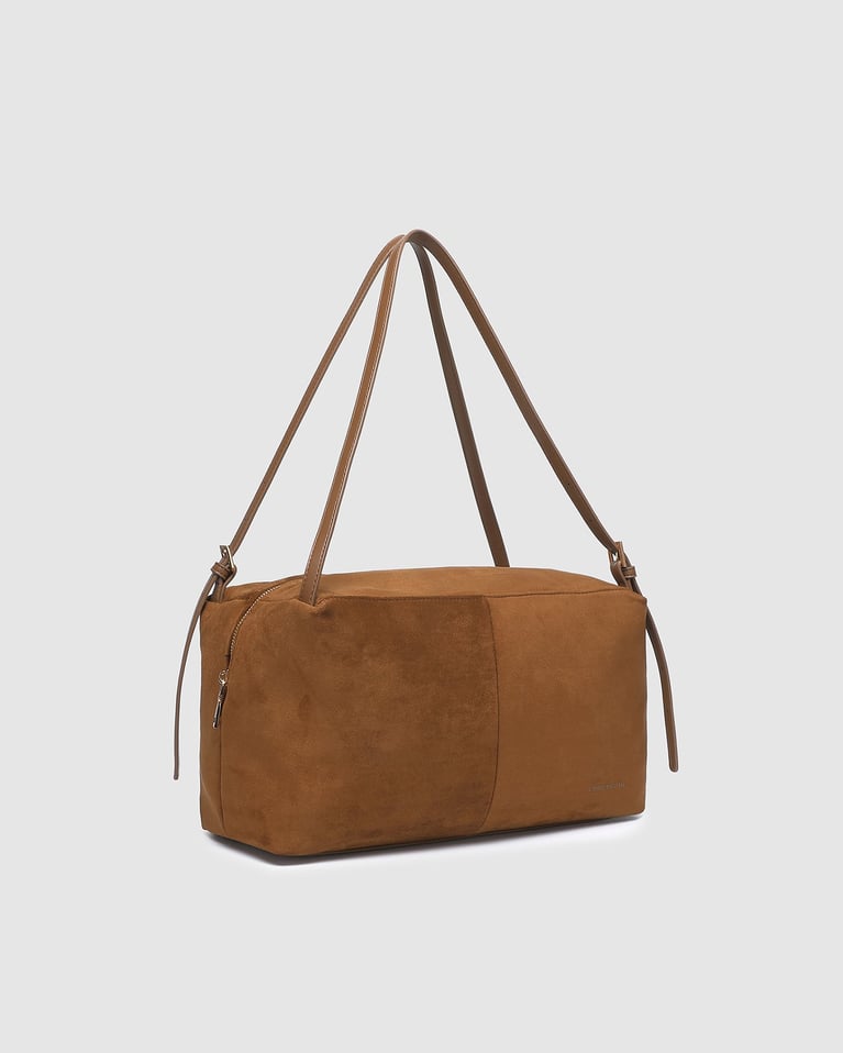 Louenhide Marissa Suede Shoulder Bag  Cognac
