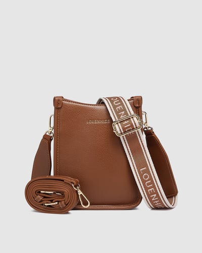 Parker Logo Crossbody Bag - Tan