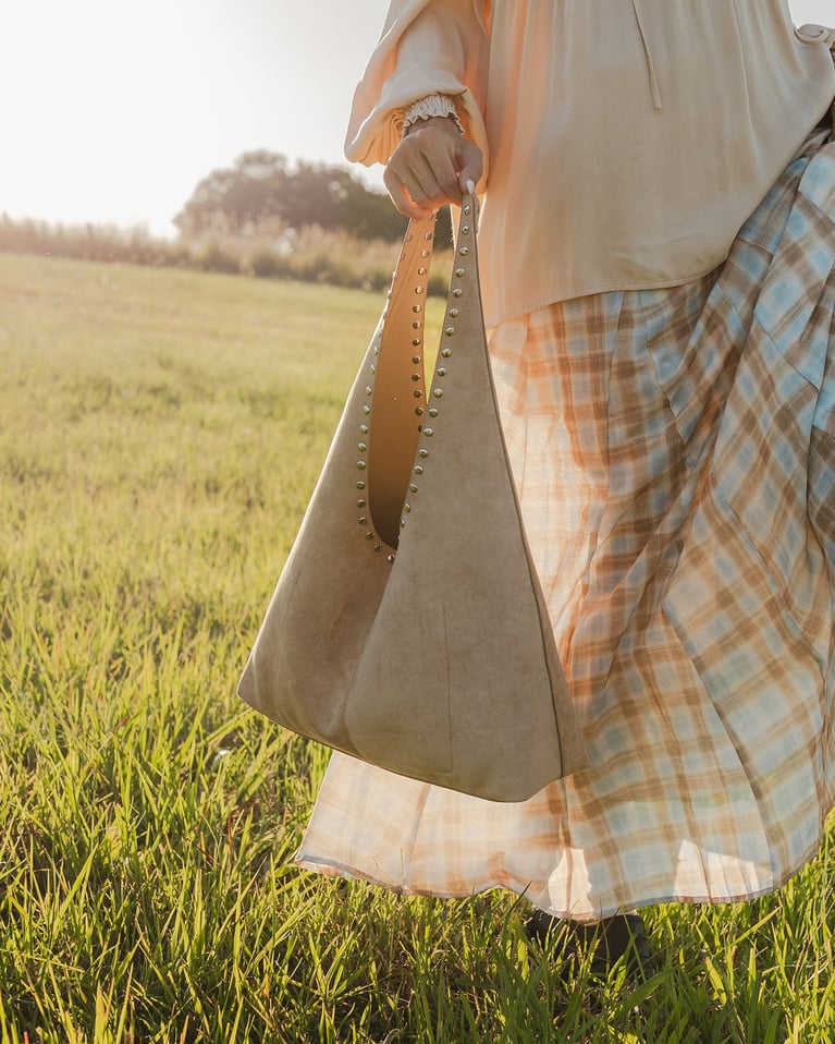 Louenhide Hailey Suede Shoulder Bag   Blonde