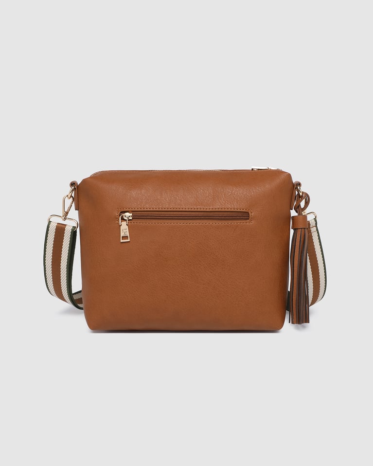 Louenhide Daisy Stripe Crossbody Bag Tan