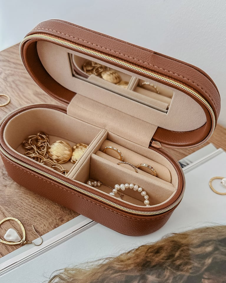 Louenhide Charlee Jewelry Box Tan