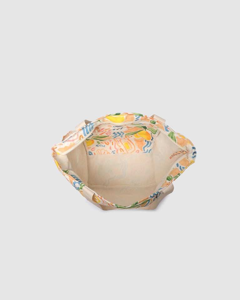 Louenhide Charlotte Canvas Tote Bag Lemon Print