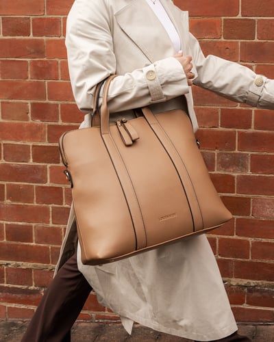 Rhodes Trolley Laptop Bag - Latte - Lifestyle