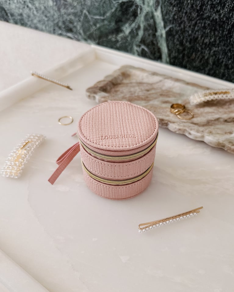 Louenhide Sofia Jewelry Case Pale Pink