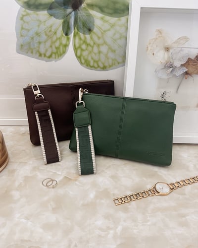 Mimi Gia Wristlet - Forest Green - Lifestyle
