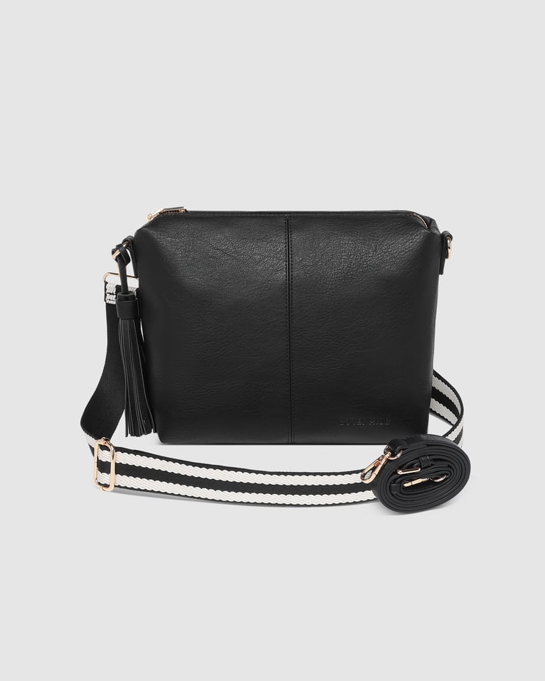 Louenhide Kasey Stripe Crossbody Bag Black