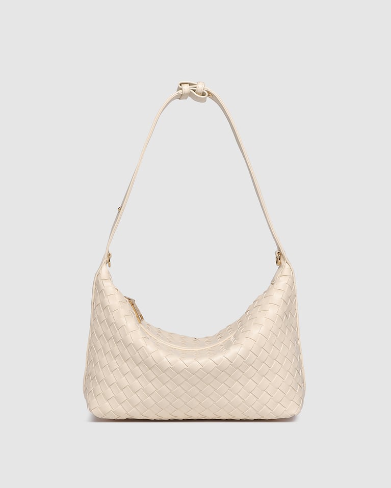 Louenhide Madeline Shoulder Bag Woven Vanilla