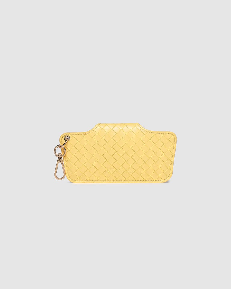 Louenhide Skittle Sunglass Case Woven Butter Yellow