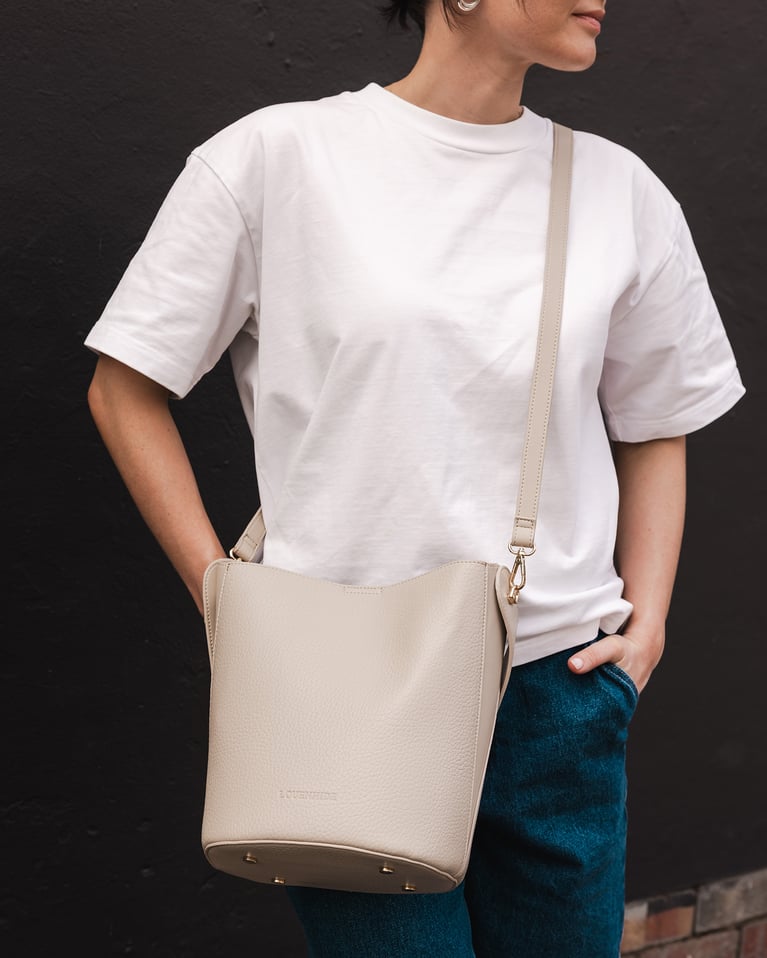 Louenhide Miranda Bucket Bag Almond
