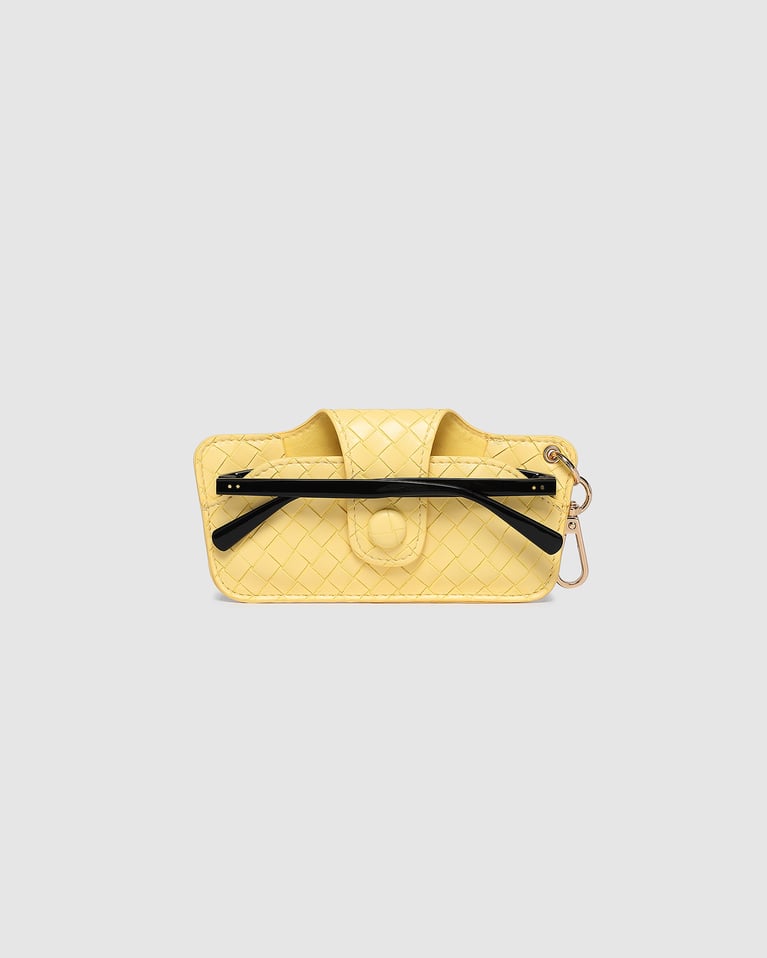 Louenhide Skittle Sunglass Case Woven Butter Yellow