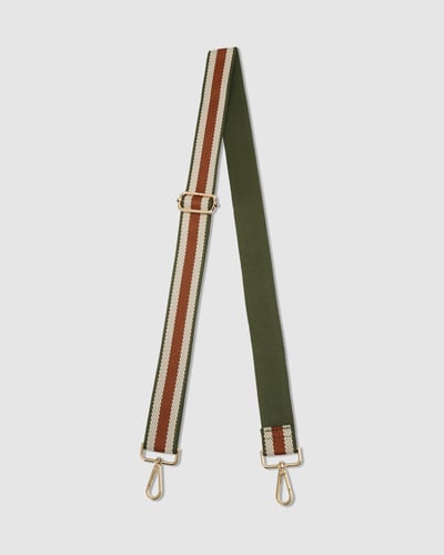 Stripe Bag Strap - Tan Khaki