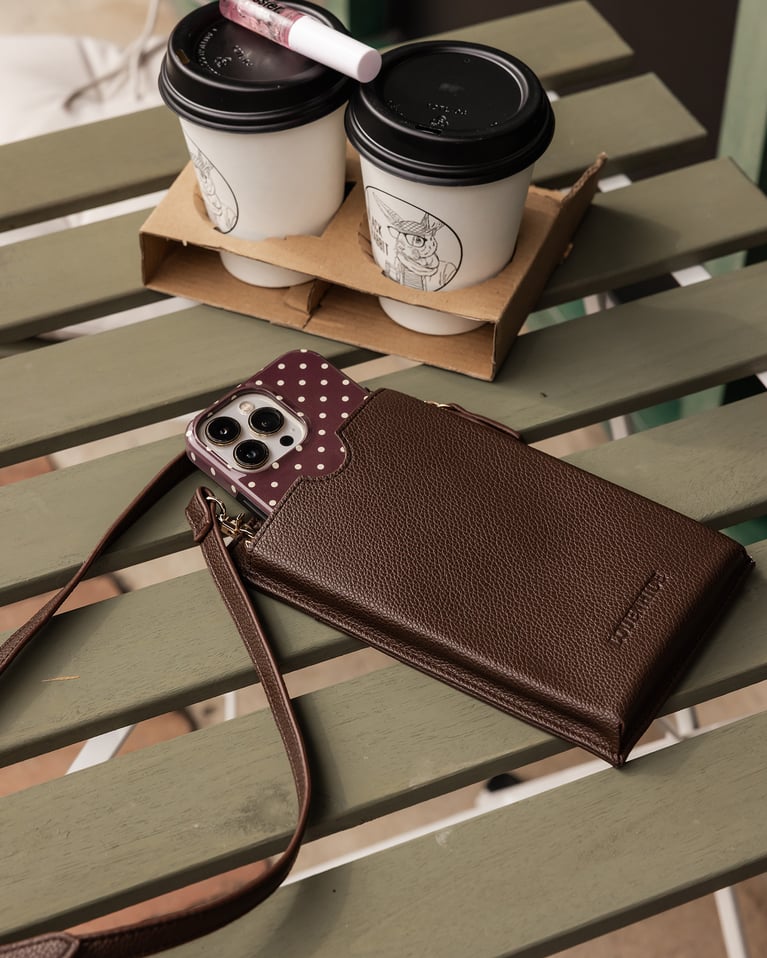 Louenhide Suki RFID Phone Bag Chocolate