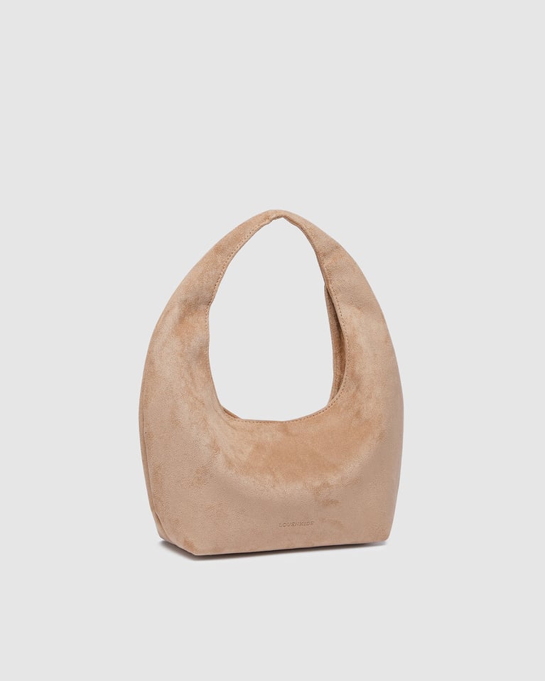 Louenhide Mini Monaco Shoulder Bag Suede Blonde