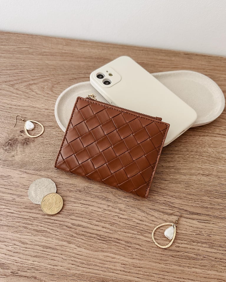 Louenhide Lily Woven Wallet Tan