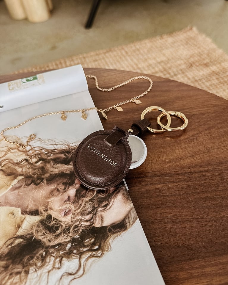 Louenhide Opal Airtag Keyring Chocolate