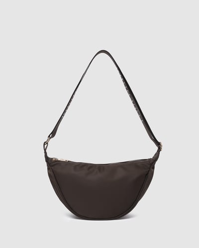 Sylvia Nylon Sling Bag - Chocolate