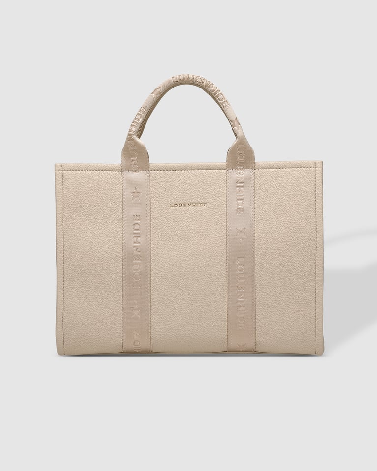 Louenhide Manhattan Logo Tote Bag Biscotti