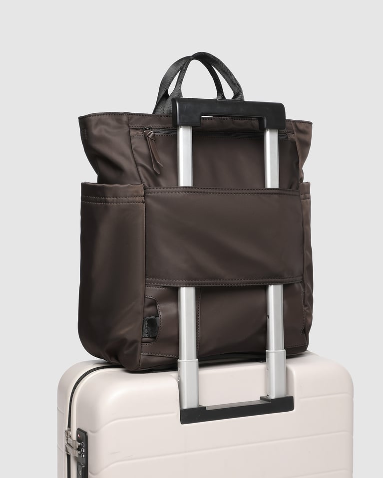 Bronx Nylon Backpack Chocolate