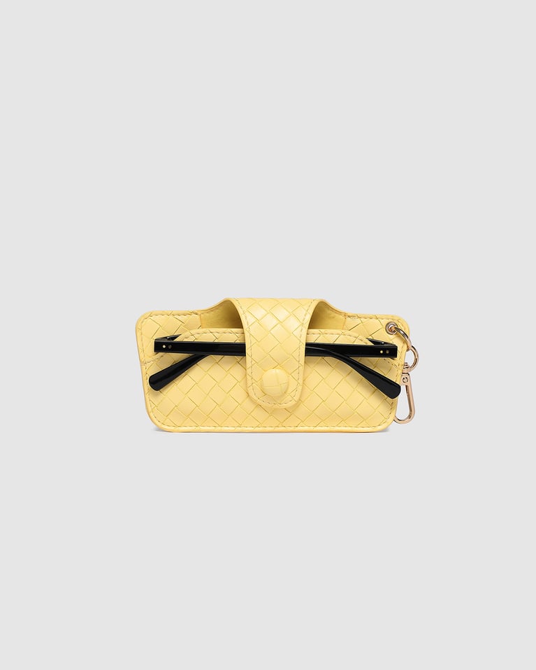 Louenhide Skittle Sunglass Case Woven Butter Yellow