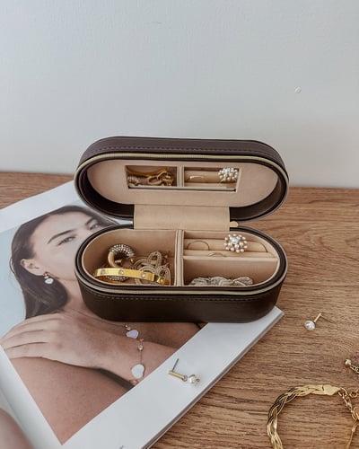Charlee Jewelry Box - Chocolate - Lifestyle