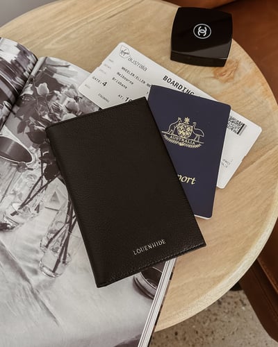 Venice Passport Holder - Black - Lifestyle