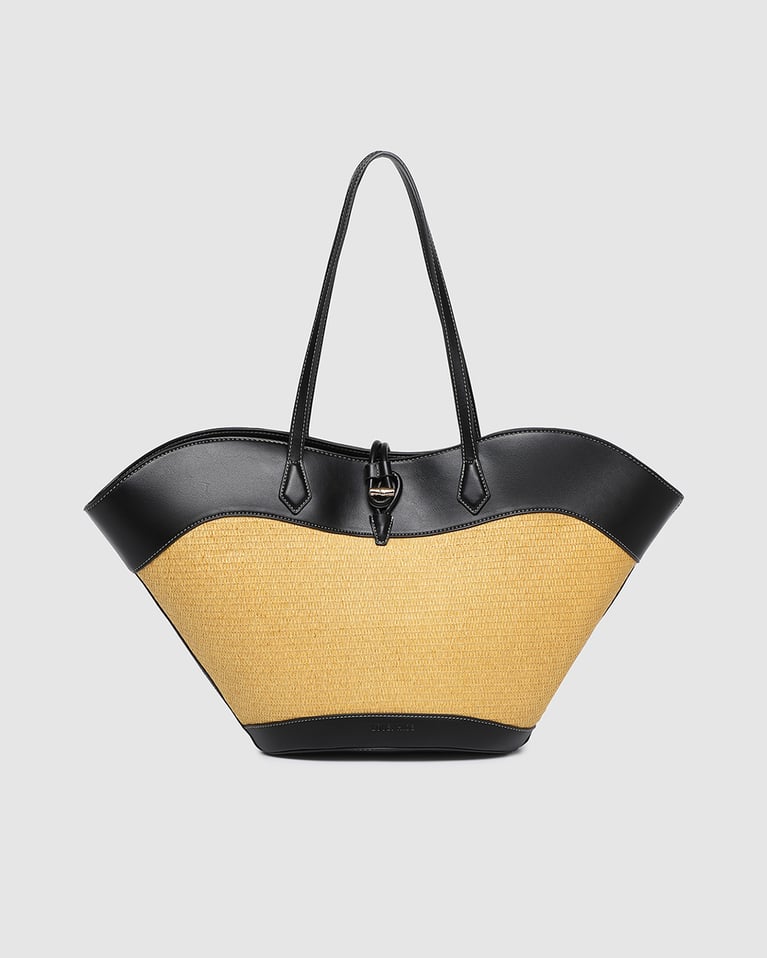 Louenhide Malta Tote Bag Raffia Black