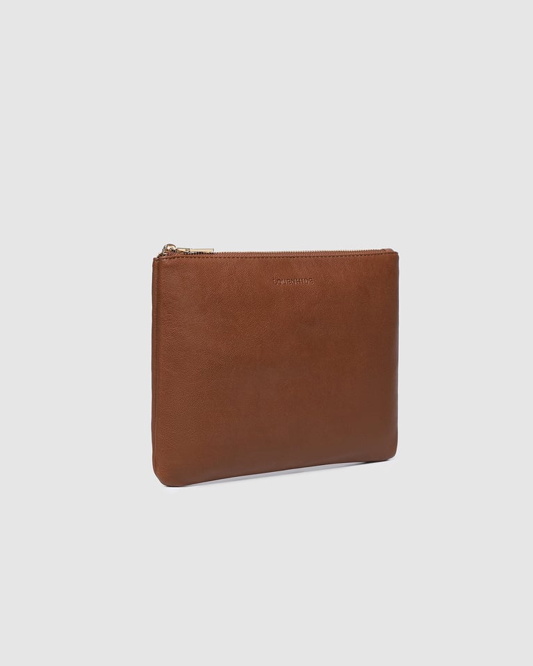 Louenhide Louie Pouch   Saddle Cognac