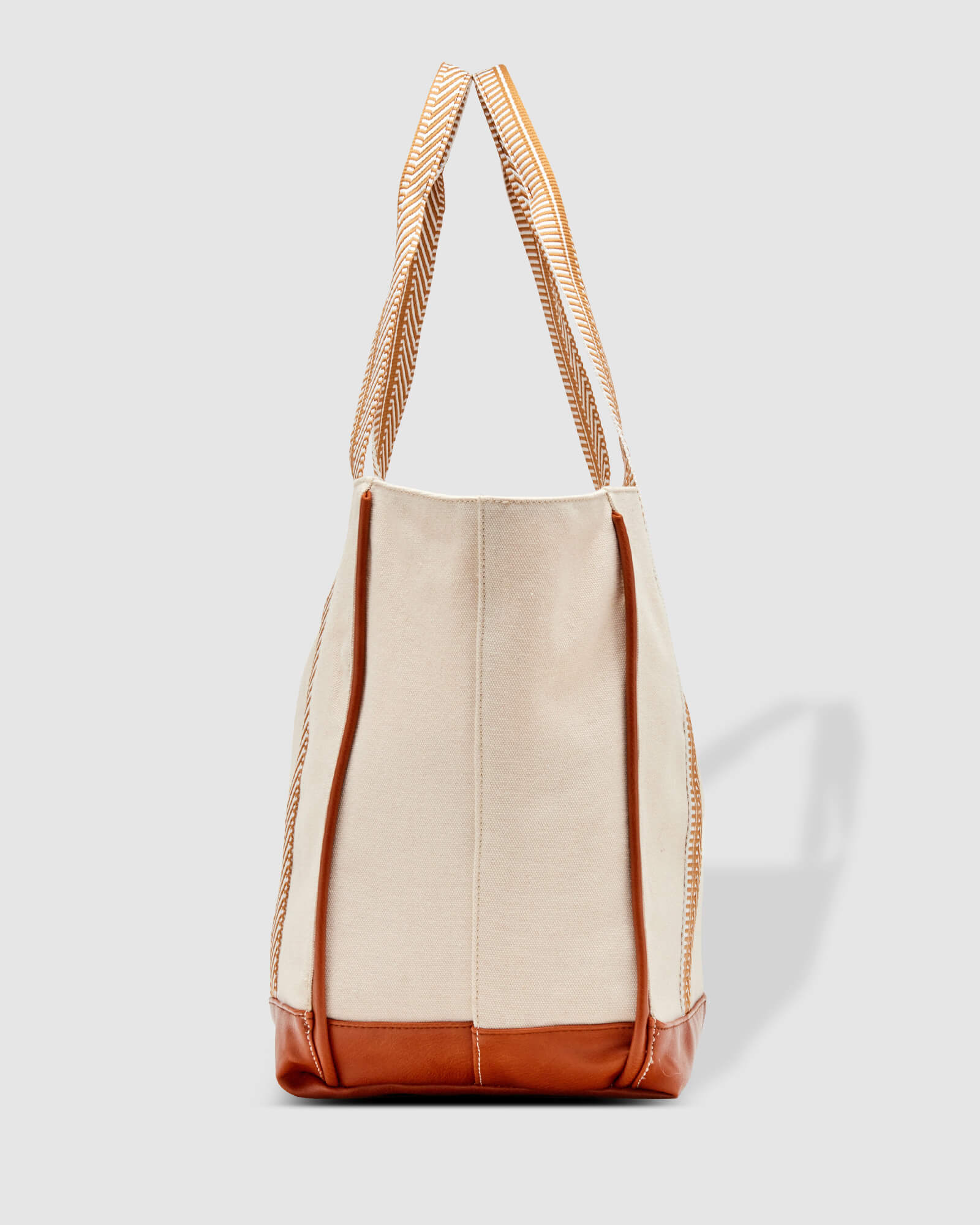 Leroy Canvas Tote Bag Cream Tan