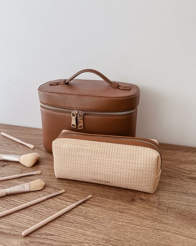 Juliette & Brianna Cosmetic Set - Tan - Lifestyle
