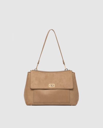 Arden Suede Shoulder Bag - Honey