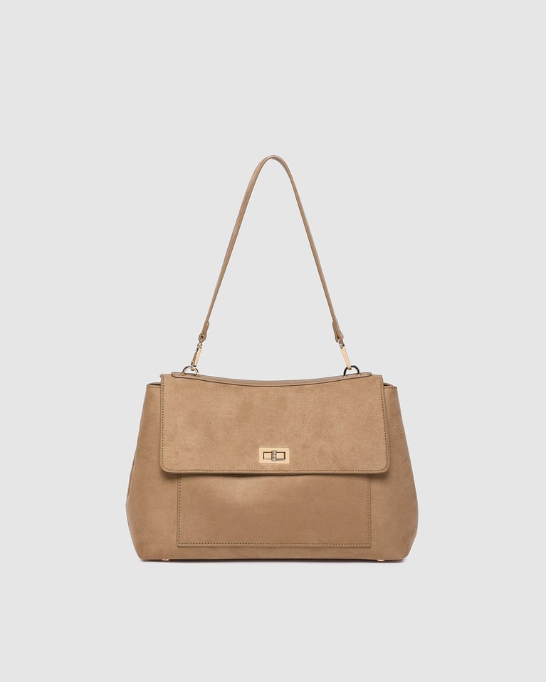 Louenhide Arden Suede Shoulder Bag Honey
