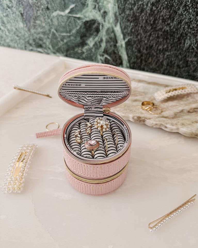 Louenhide Sofia Jewelry Case Pale Pink