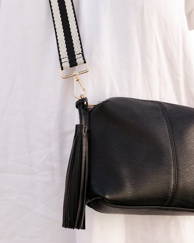 Stripe Bag Strap - Black - Lifestyle