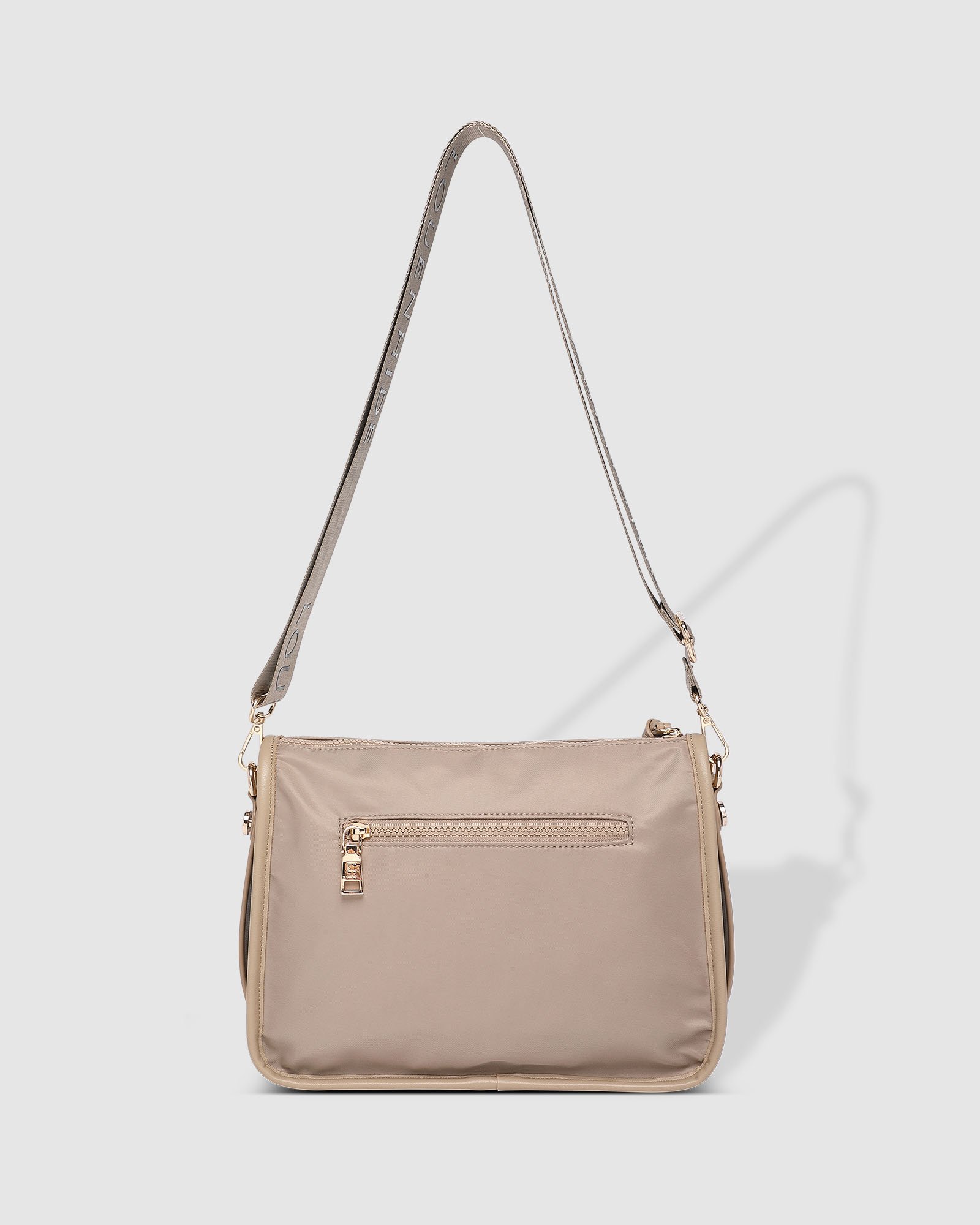 Louenhide Milan Nylon Crossbody Bag Beige