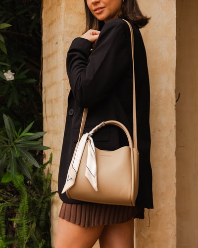 Steffie Mini Tote Bag - Biscuit - Lifestyle