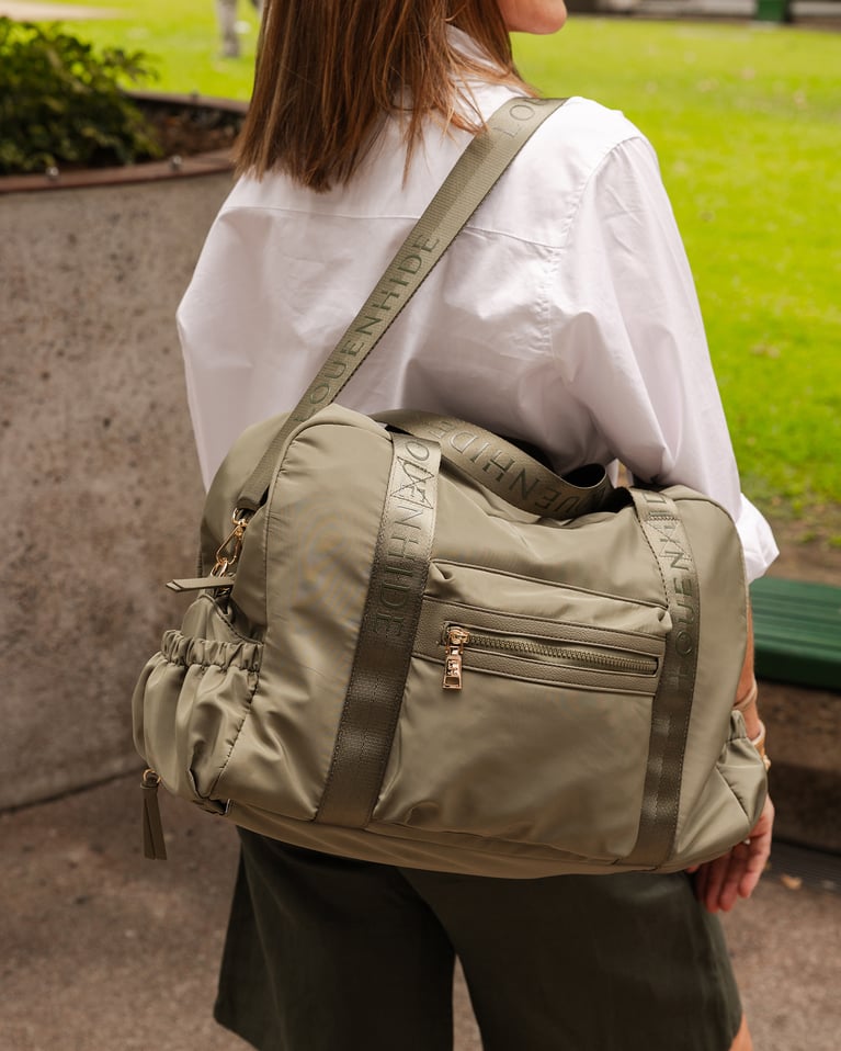 Louenhide Jenn Nylon Travel Bag Khaki