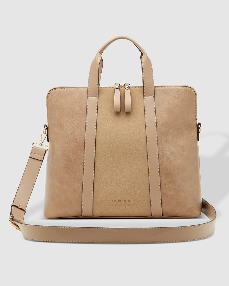 Rhodes Suede Laptop Bag Frappe