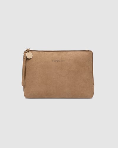 The Everyday Suede Pouch - Honey