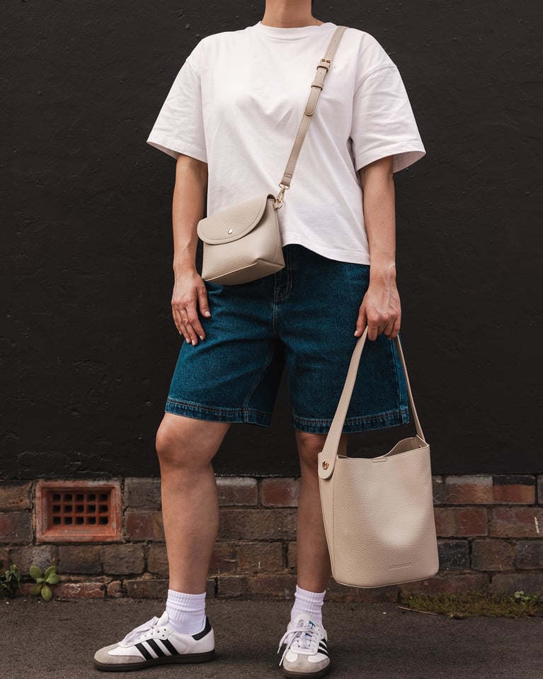 Louenhide Miranda Bucket Bag Almond