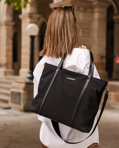 Nora Nylon Travel Tote - Black - Lifestyle